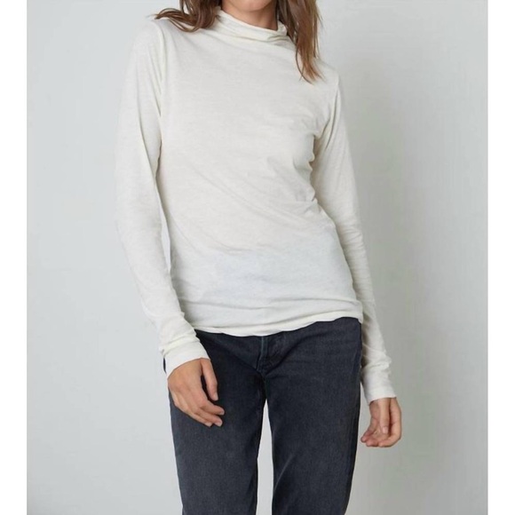 Anthropologie Velvet by Graham & Spencer Talisia Top Mock Neck Turtleneck Size M - Picture 16 of 16